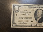 1929 National Currency Federal Reserve Bank Cleveland  Oh  10 Ten Dollars Note