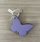 Nwt Coach Butterfly Bag Charm Key Ring Silver   Light Violet Cr903  