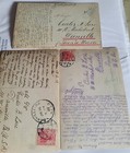  Lot Of 3 Rppc Photo Postcard Esperanto Language Club Austria To Usa 1912