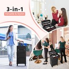 3 In 1 Rolling Makeup Train Case Professional Cosmetic Trolley For Nail Tech