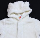Magnetic Me Babys Minky Faux Fur Bear Hooded Footie Suit Jk5 White Size 3-6m Nwt