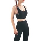 Women Sports Bra Medium-high Support Criss-cross Back Strappy Padded Workout