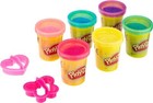 New Play-doh Sparkle Collection 6 Pack W  Butterfly   Heart Cutters Glitter Nib