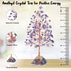 Crocon   Amethyst Crystal Tree With Orgone Pyramid Base Desk Decor Healing C