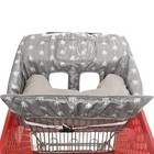 Attached Waterproof 2 In 1 Baby Grocery Cart Seat Cover And High Chair Cover Gre
