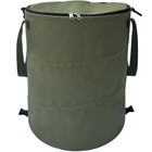 Pop Up Camping Trash Can With Lid collapsible 24 Gallons Trash Can With Green