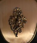 Vintage Matson Vanity Mirror Ormolu Hollywood Regency Gold Plated Floral
