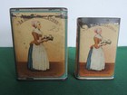 2 Antique 1906 Walter Baker Breakfast Tin Cocoa Chocolate 1 2   1 5 Pound Tin