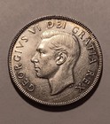 1951 Canadian 50 Cents  George Vi  Silver   800   Asw  3oz      Free Shipping   