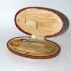 Antique Victorian Leather Sewing Kit Case 1860-1890 W  Silver Stiletto
