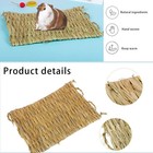 Hay Mats For Rabbits 12 Pack Natural Rabbit Grass Mat small Animal Woven Bed