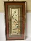 Antique Chinese Silk Embroidered Needlepoint Wall Art Birds flowers