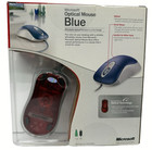 Microsoft Wireless Optical Mouse Blue K81-00004 Usb Ps 2 Windows Mac Nib