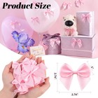 50pcs Pink Bows For Crafts  2 75 Satin Ribbon Bow For Clothes Ornament  Fabri   