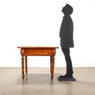 Antique Table Cherrywood Drawer Italy Xx Century Original