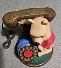 Telemania Vintage Disney Winnie The Pooh Desk Phone Working Condition