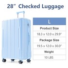 Hardshell Lightweight Durable Abs Suitcases With Double Wheels Expandable 28inch