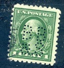 Us Perfins  Rare A Rated B 062-8  Bb   s  No User Or City In Catalog  1c  424