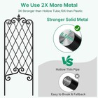 Amagabeli 47 x16  Black Metal Garden Trellis For Climbing Plants 2-pack