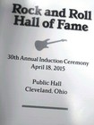 30th Rock   Roll Hall Of Fame 2015 Induction Ceremony Program   Lou Reed Ringo