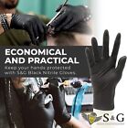 S g Black Nitrile Gloves Latex Powder Free 5 Mil 2x100pcs 1000pcs M l xl