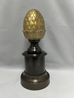 Decor Regency Style Polychromed Bronze Acorn Mounted On Pedestal Lacquered