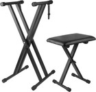 Keyboard Stand Piano Bench Set  Double X Adjustable Keyboard Stand Piano Stan   