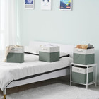 13 X 13 Inch Fine Linen Storage Bins With Handles   fabric Cube Boxs   basket Organi