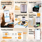 5l Automatic Pet Feeder W  5g Wifi  App Control  Timed Cat   Dog Food Dispenser