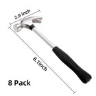 8 Pack 8 Oz Small Claw Hammer Set  Mini Hammer With Non-slip Rubber Handle An   