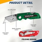 80 Pcs Folding Utility Knives Bulk With 160 Replacement Blades Heavy Duty Box   
