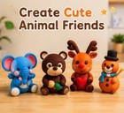 Air Dry Clay Kit 12 Colors Animal Modeling Clay Diy Craft Set Educational Toys 