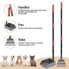 Dog Pooper Scooper Dog Poop Tray   Rake Set Pet Waste Removal Scoop Long Adjust