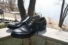 Vintage Rockabilly Weyenberg Black Leather Lace Ups Oxford Swing Shoes   Sz 8b