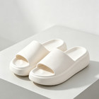 Size 9 White Thick Slide Slippers Waterproof For Shower Bath Beach Pool Use
