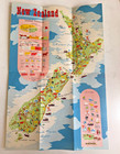 1955 New Zealand Travel Brochure W  Illustrated Map Of The Country