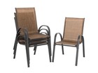 Set Of 4 Nuu Garden Patio Dining Chairs Outdoor Stackable Textilene Iron Frame