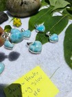 Lot Of Larimar And Silver Hearts Cabochons  Atlantis Stone  Larimar Blue Sky