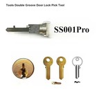 Hook And Pickup Tool Kit 2 In 1 Portable Lock Picking Set Ergonomic Handle  