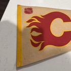 Vintage 1970 s Calgary Flames 29 Inch Full Size Nhl Pennant Old Hockey Early
