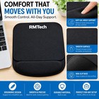 Rmtech Mouse Pad Black Anti-slip Comfort Mat 9l X 8 3w Inches 