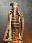 R j  Richter Solingen Germany Stacked Leather Hunting Knife With Sheath