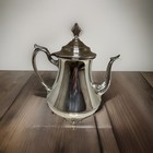 Vintage Wm Rogers Silverplate Teapot 800 Silverplate Footed Floral 800b
