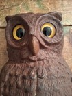 Owl Fireplace Andirons Glass Eyes Howes Boston 20th Centry Cast Iorn 15  Rare