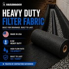 Drainage Fabric   Non-woven Geotextile Landscape Fabric  8 Oz  - Usa Made