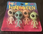 Nib 90 s Vintage Lisa Frank Halloween Glow In The Dark Alien Key Rings Sealed