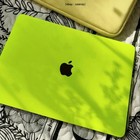Lively Neon Green Cream Hard Case For Macbook M4 Pro 14 16 Air 13 15 11 12 Inch