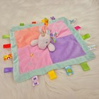 Taggies Mary Meyer Unicorn Baby Security Blanket Lovey Pink Purple Satin Plush