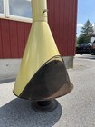 Vintage Mcm Fireplace Preway Malm Attr  Mid Century Modern Green Wood Stove