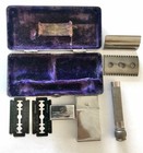 Antique 1902-07 King Gillette Signature Pocket Edition Safety Razor W Brass Case